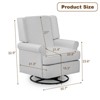 Swivel Glider Rocking Recliner, Nursery Glider Chair, Soothing Rocking Motion, Nursery Breastfeeding Maternity Chair for Living Room, Office - 2 of 4