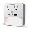 Bell + Howell Light Surge Protector with LED Night Light and Fast Charging USB Ports Outlet Wall Plug Power Adapter - 2 of 4