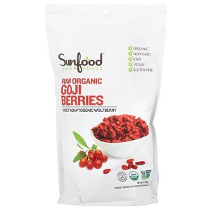 Sunfood Raw Organic Goji Berries, 1 lb (454 g) - 1 of 2