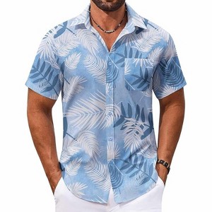 COOFANDY Men's Hawaiian Shirt Short Sleeve Casual Button Down Tropical Summer Beach Aloha Shirts - 1 of 4