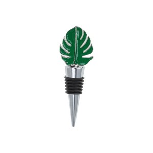 Unique Bargains Bottle Stoppers Monstera Leaf Zinc Alloy PTR 3.94"x1.34"x0.79" 1 Pc - 1 of 3