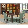 5-Piece Mahogany Finish Solid Wood Top-Rectangular Dining Room Set-Seats 4 - 2 of 4