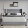 Home Design Niles Full Upholstered Panel Bed, Gray - 2 of 4