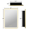 HBEZON Medicine Cabinet with Mirrors and Lights, Recess/Wall Mount Bathroom Cabinet, 3 Mode LED Lights, Anti-Fog, Dimmable, Memory Function - 2 of 4