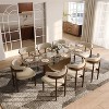 POVISON Mid-Century Modern Wood Dining Chairs Set of 2, White & Walnut Leather Side Table, Fully Assembled - 4 of 4