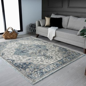 Luxe Weavers Vintage Floral Medallion Indoor Area Rug - 1 of 4