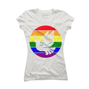 Design By CreativeHT Humans Dove Olive Branch Rainbow Pride By CreativeHT T-Shirt - 1 of 2