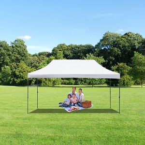 Maggift Canopies and Gazebos, Instant Setup Shade for Camping, Parties or Outdoor Events, Easy to Set Up and Take Down, White，180"*120"*132" - 1 of 4