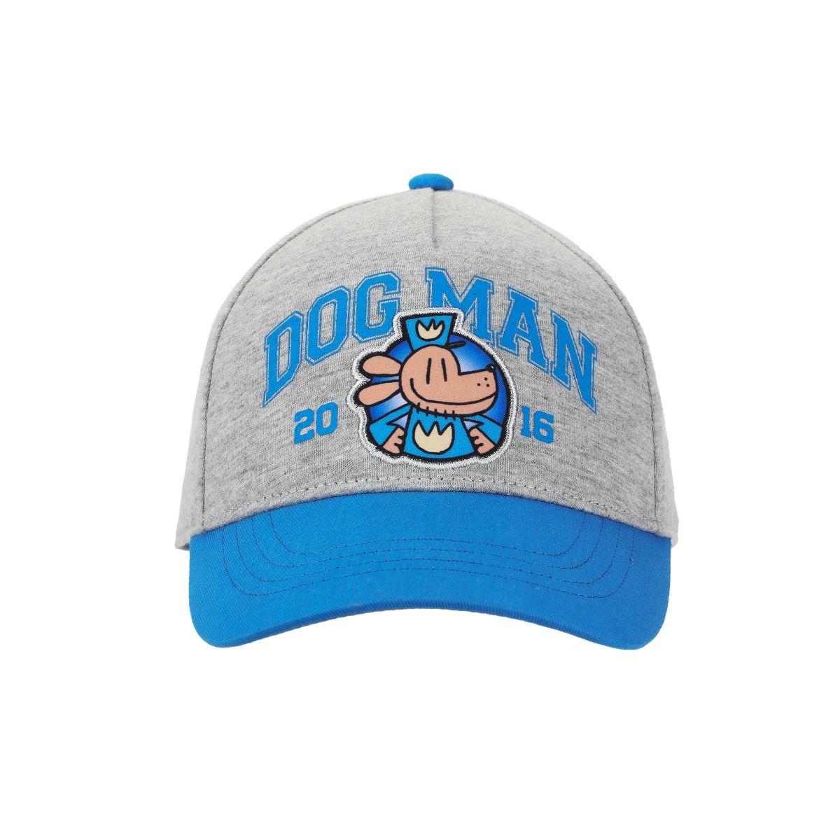 Dog Man Character Circle Youth Gray & Blue Snapback Hat - thumbnail 2