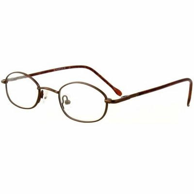 Flex Plus by Vivid FP-88 Designer Reading Eye Glasses in Brown 43mm +2.00 | Ladies | Oval Shape | X-Small Fit