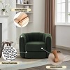 Upholstered Swivel Accent Chair 360° Comfy Club Chair Teddy Arm Chair Single Sofa,Swivel Barrel Chair For Living Room Bedroom-Cuddlewood - 2 of 4