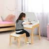 Infans Kids Table & Chair Set Wooden Activity Art Study Desk w/Storage Space - 2 of 4