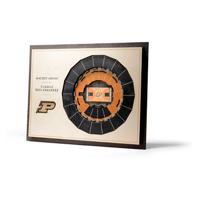 NCAA Purdue Boilermakers 5-Layer Stadiumviews 3D Wall Art