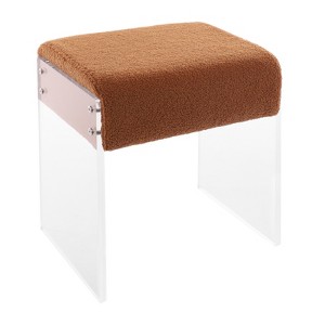 YIYIBYUS Modern Minimalist Acrylic Stool Chair, Makeup Stool Chair with Cushion, Modern Multifunctional Vanity Stool - 1 of 4