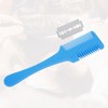 Unique Bargains Durable Haircut comb with Blades for Hair Styling Blue 1 Set - 4 of 4
