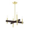 Livex Lighting Denmark 4 - Light Chandelier in  Satin Brass - 4 of 4