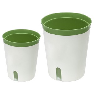 Unique Bargains Durable PP Plastic Detachable Base Flower Planter 1 Set - 1 of 4