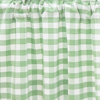 Ashford Sage Green and White Cotton Gingham Valance Set