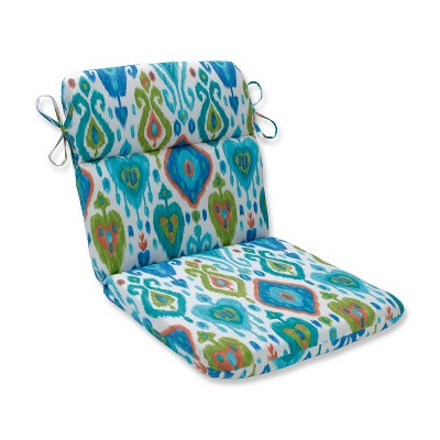 Paso Caribe Rounded Corners Outdoor Chair Cushion Blue - Pillow Perfect