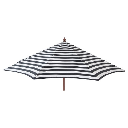 Parasol Euro 9 Patio Umbrella Acrylic Stripes Black And White Target