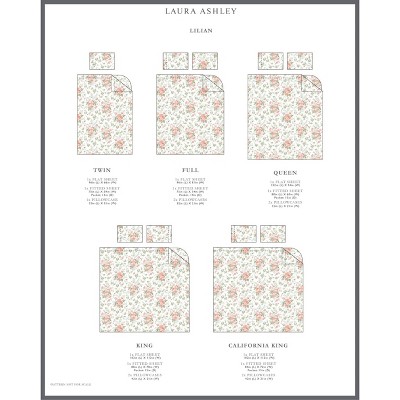 Lilian Blue Floral Cotton Queen Sheet Set