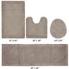 Edge Bath Rug 100% Premium Cotton Ultra-Soft Water Absorbent Tufted Solid Reversible 4 Piece Bathroom Rug Set for Machine Washable Bathmat - 2 of 2