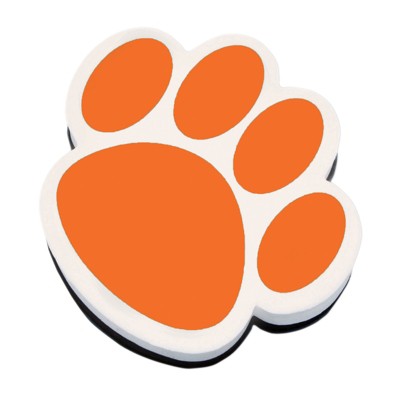 Magnetic Orange Paw Whiteboard Erasers Set of 6