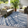World Rug Gallery Contemporary Nature Inspired Tropical Leaves Reversible Indoor/Outdoor Area Rug:  Quick Dry,  UV Protection - 2 of 4