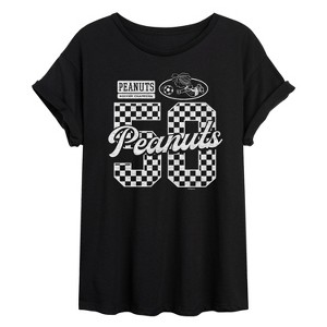 Women's - Peanuts - Patty Jersey Soccer Oversized Graphic T-Shirt - 1 of 4