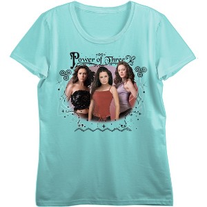 Charmed 1998 The Power Of Three Crew Neck Short Sleeve Mint Women's Night Shirt - 1 of 4