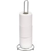 Evideco French Home Goods 4-Roll Wire Chrome Freestanding Toilet Paper Reserve or Paper Towel Holder - 2 of 4