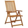vidaXL Patio Reclining Chairs 2 pcs with Cushions Solid Acacia Wood - 3 of 4