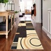Geometric Abstract Washable Area Rug Living Room Rugs Non-Slip Soft Ultra-Thin Modern Throw Carpet Contemporary Stain Resistant Floor Carpet - 3 of 4