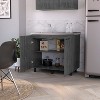 Smokey Oak Utility Sink and Cabinet - 2 of 4
