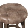 Odette Backless Swivel Counter Height Barstool Taupe - Hillsdale Furniture - 4 of 4
