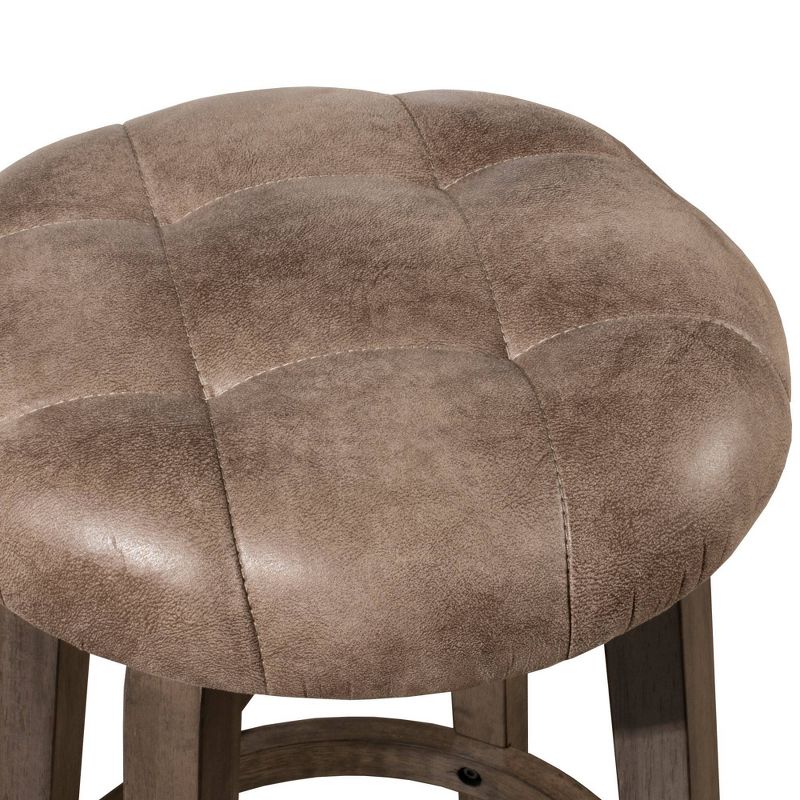 Odette Backless Swivel Counter Height Barstool Taupe - Hillsdale Furniture, 5 of 9