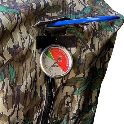 Mossy Oak Greenleaf Camouflage Outdoor Fryer Cover with Zipper Closure