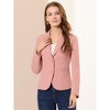 Allegra K Women's Elegant Work Office Lapel Collar Button Down Regular Fit Suit Blazer - 4 of 4