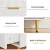 Dresser for Bedroom, Fluted Dressers & Chest of Drawers, Wooden Storage Organizer with Gold Metal Handles & Legs for Living Room, Entryway - 4 of 4