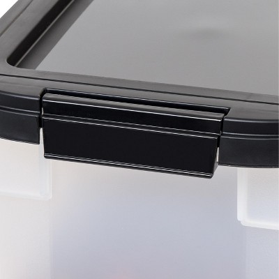 Clear Black Airtight Plastic Pet Food Storage Container