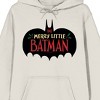 Merry Little Batman Logo Adult Sand Long Sleeve Hooded Sweatshirt - 2 of 3