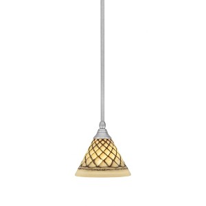 Toltec Lighting Any 1 - Light Pendant in  Brushed Nickel with 7" Chocolate Icing Shade - 1 of 1