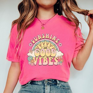 Simply Sage Market Good Vibes Summer Garment Dyed Tee - 1 of 4