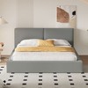 Queen Size Upholstered Platform Bed with Velvet Fabric - 2 of 4