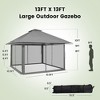 Costway 13x13ft Pop-up Instant Canopy Tent Mesh Sidewall UV50+ Adjust Outdoor Patio - image 3 of 4