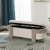 GDFStudio Candy Minimalist 51" Rounded Storage Ottoman Bench - 2 of 4