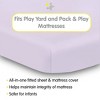 BreathableBaby All-in-One Fitted Sheet & Waterproof Cover, For 39" x 27" Play Yard Mattress (2-Pack), Lavender - 2 of 4