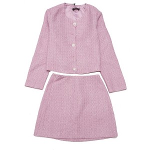INSPIRE CHIC Women's Elegant Work Blazer Skirt Suit 2 Pieces - 1 of 4