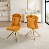GDFStudio Dillon Modern 21.06“ Velvet Upholstered Swivel Chair with Iron Tube Legs(Set of 2) - 2 of 4