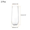 Unique Bargains Lightweight Stemless Glasses Champagne Flutes 2 Pcs - 2 of 4